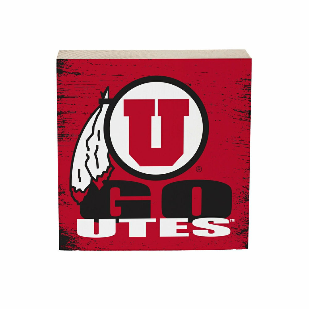 University of Utah Plock, Down Home Fans, 6x6 - Collegiate Home