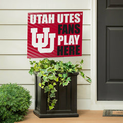University of Utah Coroplast Yard Sign "Fans Play Here" - Collegiate Home