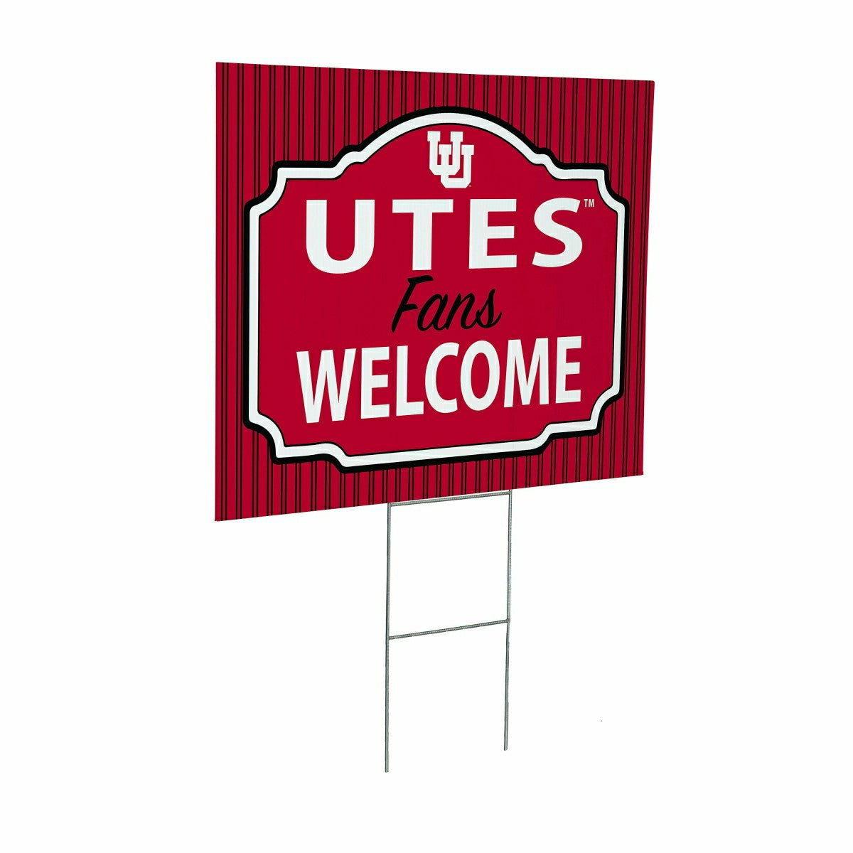 University of Utah Coroplast Yard Sign, "Fans Welcome" - Collegiate Home