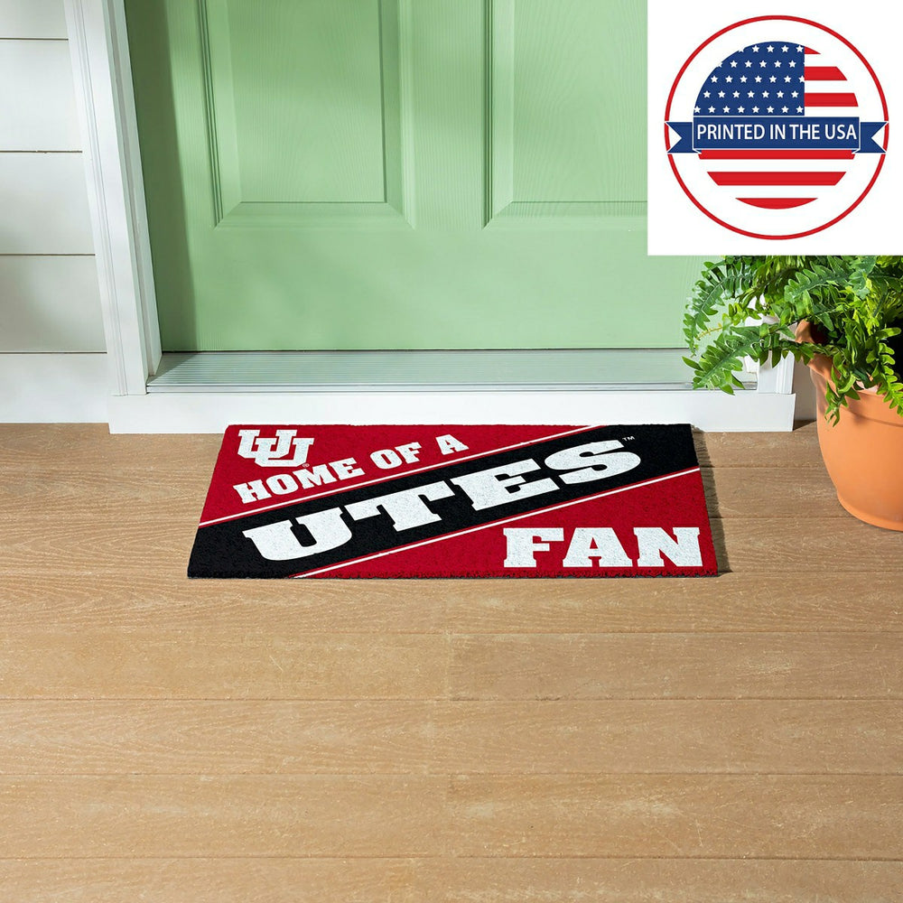 University of Utah, PVC Mat COLOR, Home of a Fan - Collegiate