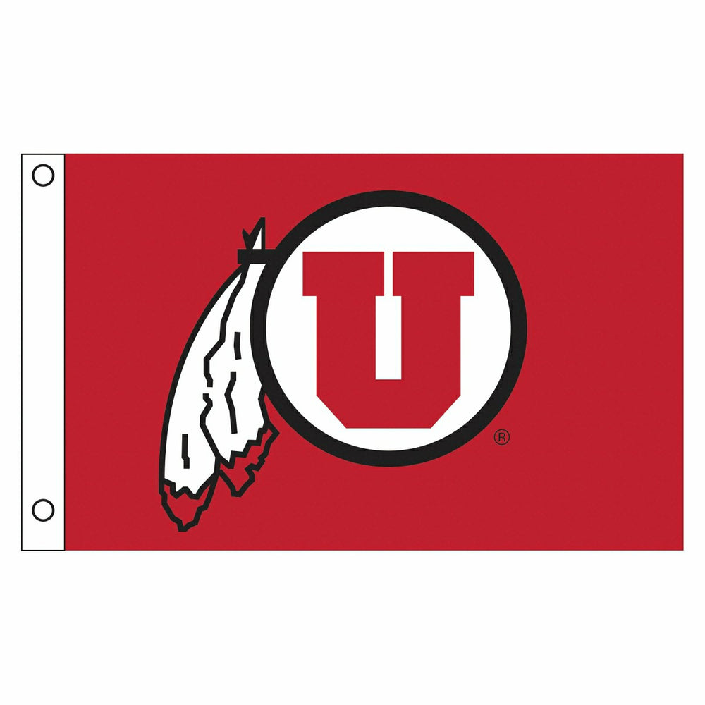 University of Utah Single Sided Flag w/ 2 Grommets, 3'x5' - Collegiate Home