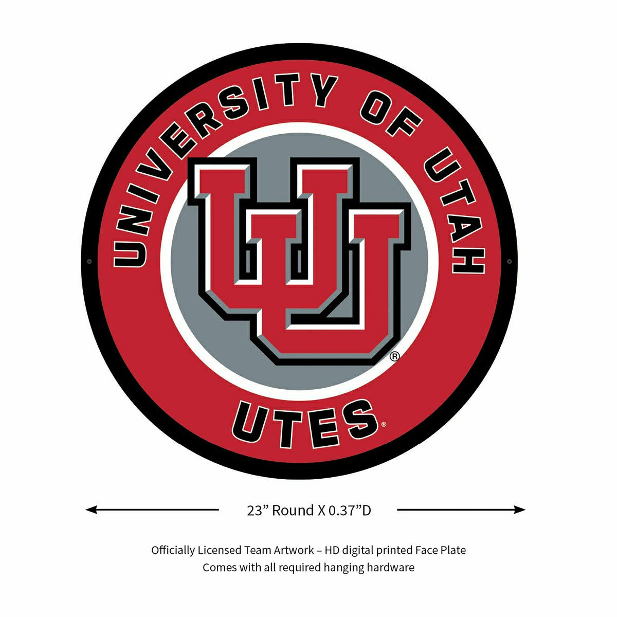 LED Wall Decor, Round, University of Utah - Collegiate Home
