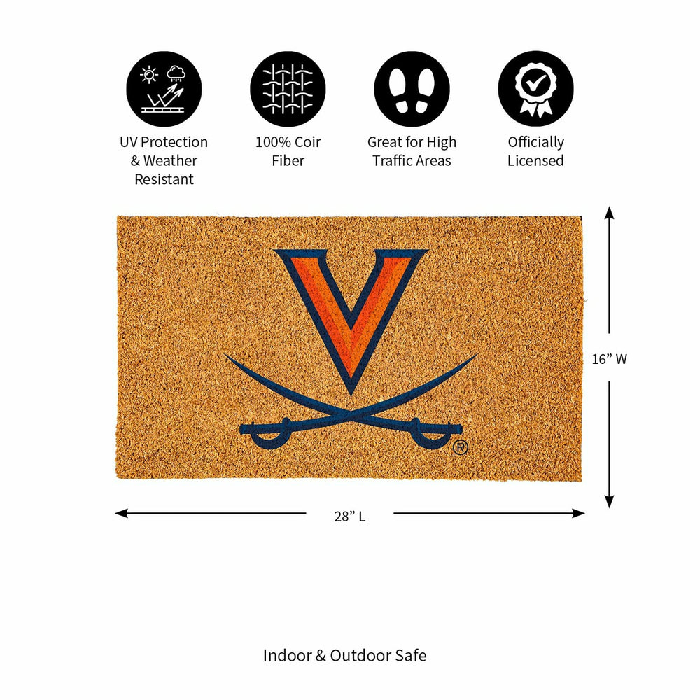 Coir Mat, 16"x28", University of Virginia - Collegiate