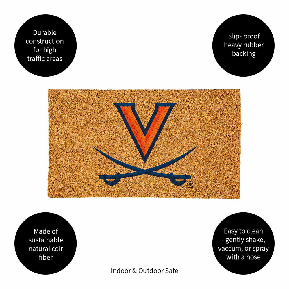 Coir Mat, 16"x28", University of Virginia - Collegiate