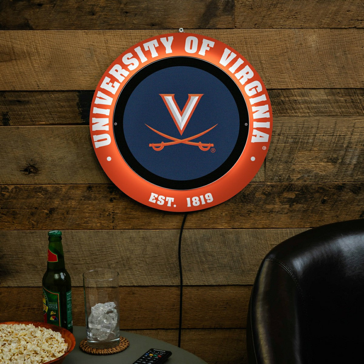 University of Virginia, Metal Lite, Round - Collegiate