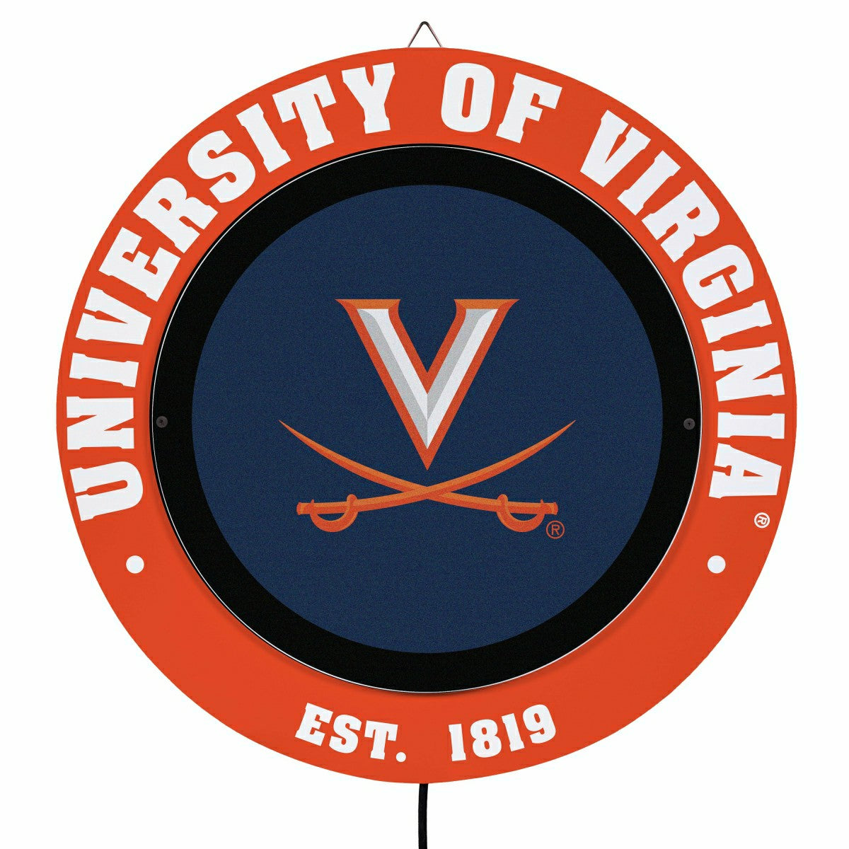 University of Virginia, Metal Lite, Round - Collegiate
