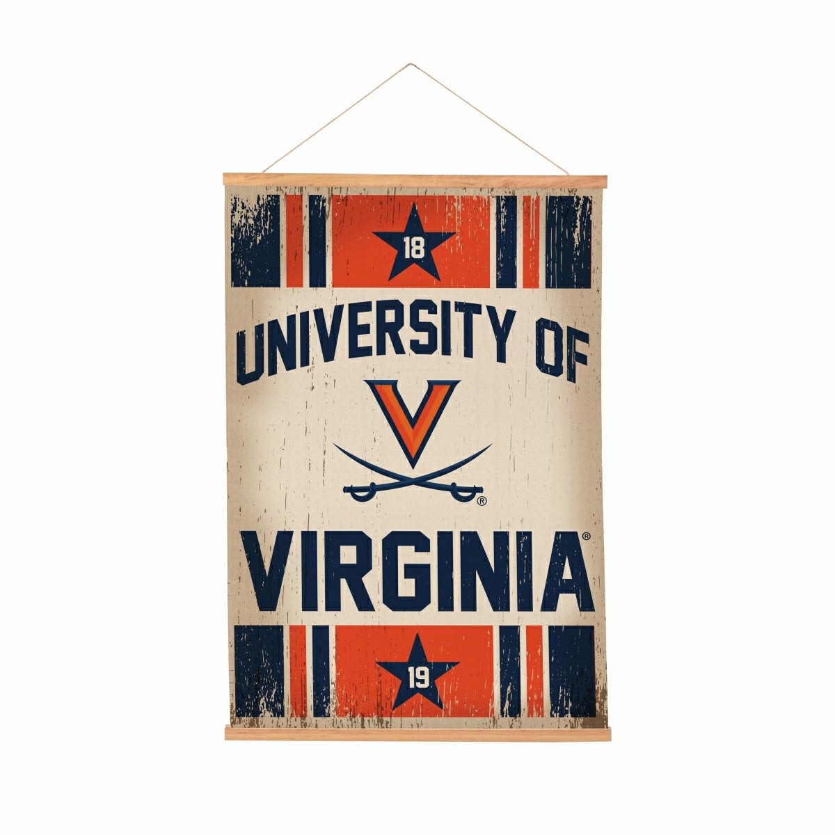 University of Virginia, Canvas Wall Tapestry, Medium, 36x24 - Collegiate Home