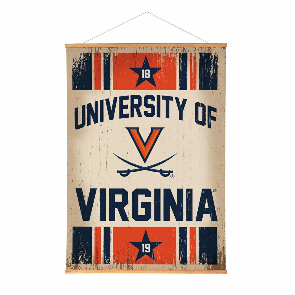 University of Virginia, Canvas Wall Tapestry, Large, 54x36 - Collegiate Home