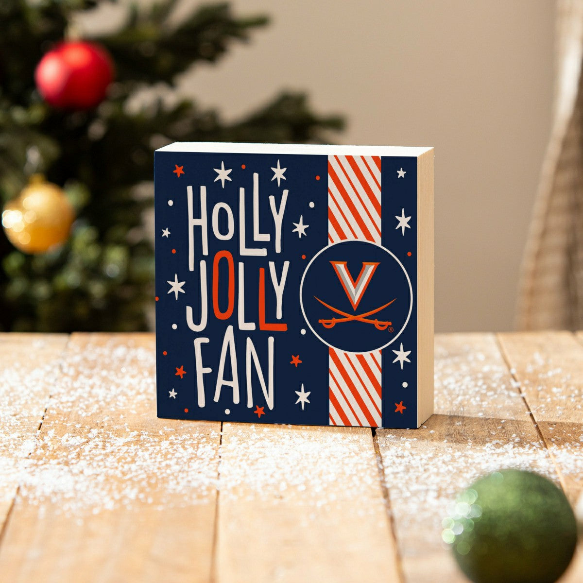 University of Virginia Block, Holiday, 6x6 - Collegiate Home