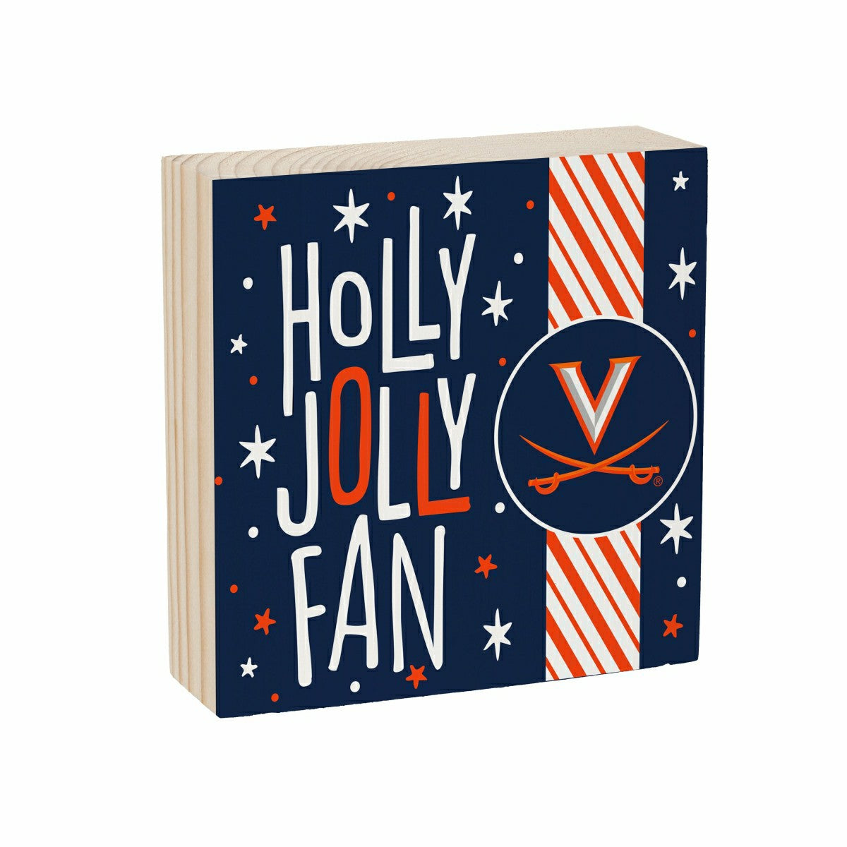 University of Virginia Block, Holiday, 6x6 - Collegiate Home