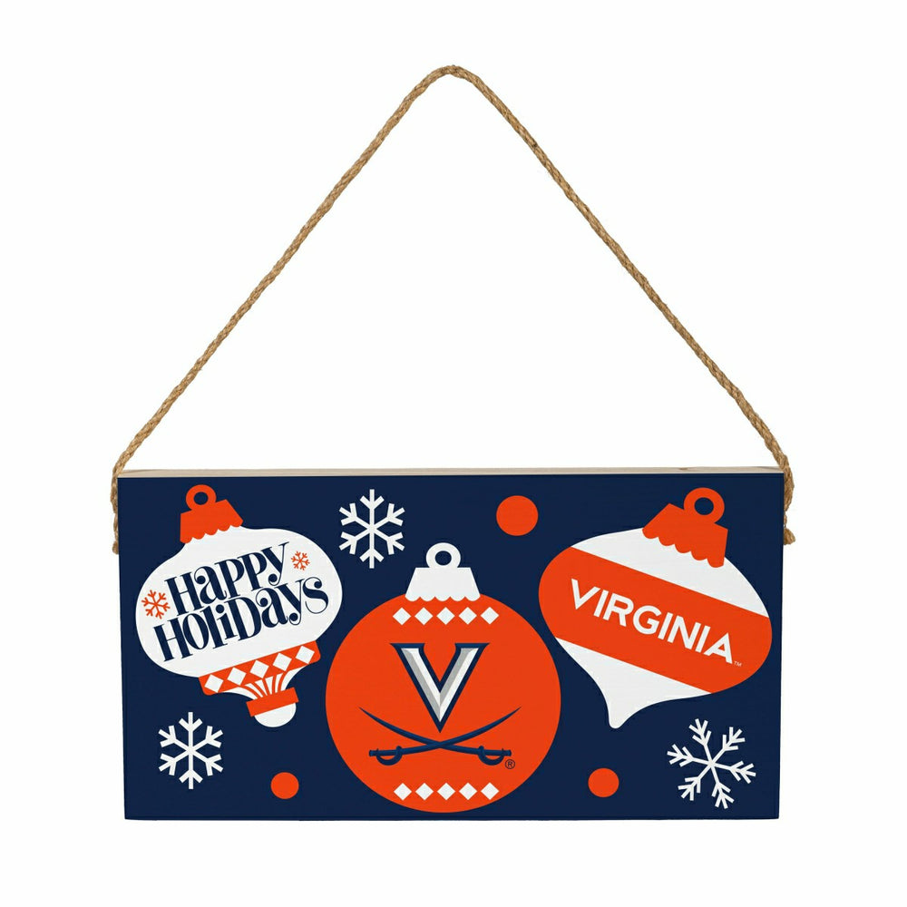 University of Virginia Holiday Wood Wall Sign, 6x11 - Collegiate Home