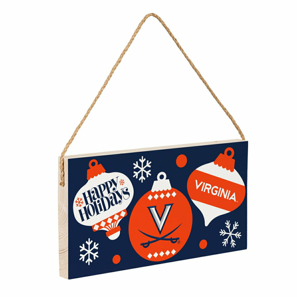 University of Virginia Holiday Wood Wall Sign, 6x11 - Collegiate Home
