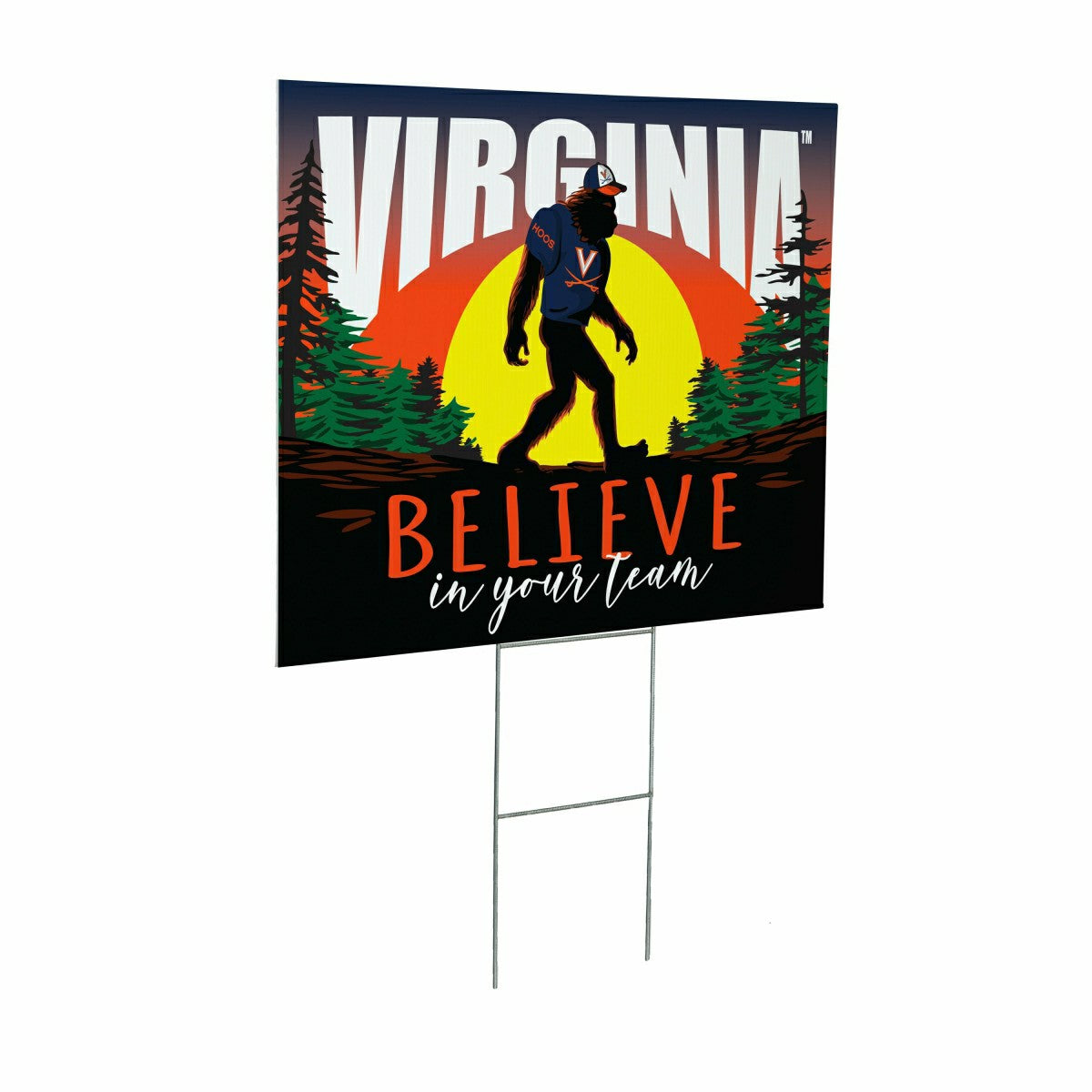 University of Virginia Yard Sign, Bigfoot - Collegiate Home