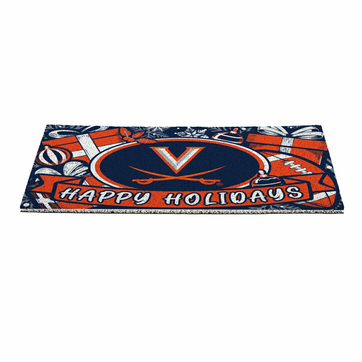 University of Virginia Holiday PVC Mat, 28"x16" - Collegiate