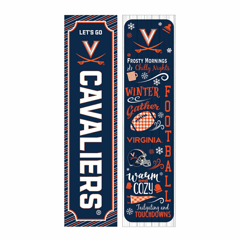 46" Double Sided Leaner, University of Virginia, Winter Seasonal - Collegiate Home
