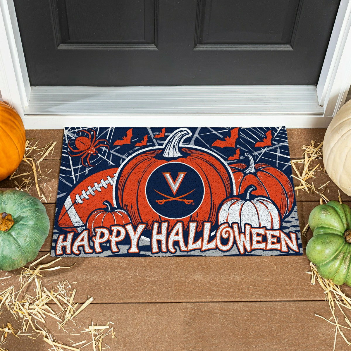 University of Virginia Halloween PVC Mat, 28"x16" - Collegiate