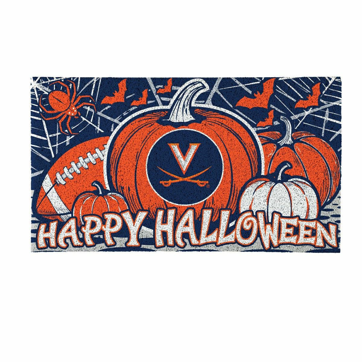 University of Virginia Halloween PVC Mat, 28"x16" - Collegiate