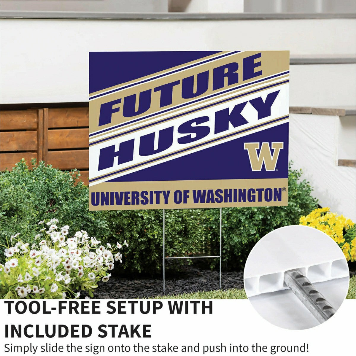 University of Washington Coroplast Yard Sign, Future Student - Collegiate Home