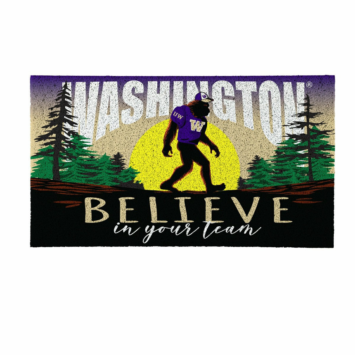 University of Washington Bigfoot PVC Mat, 28"x16" - Collegiate