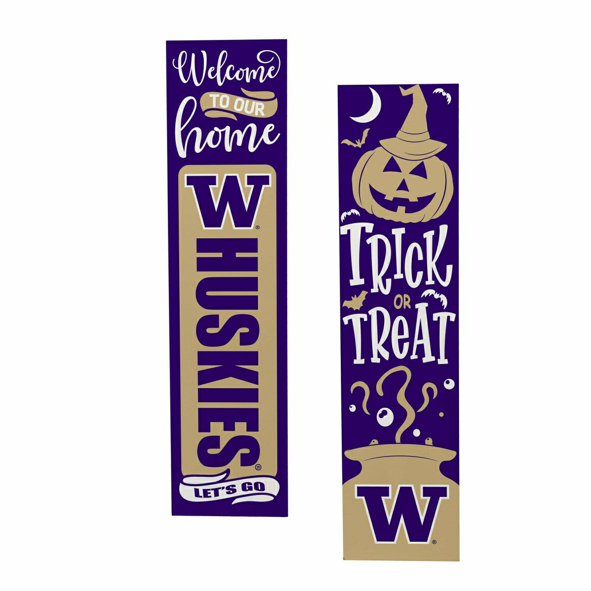 Universitiy of Washington 47" Double Sided Leaner, Halloween - Collegiate Home