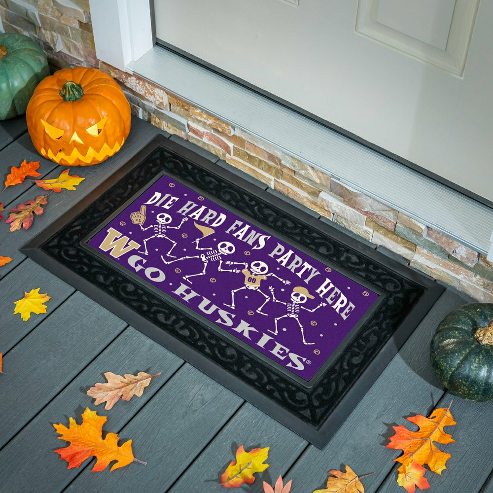 University of Washington Flocked Coir Halloween Sassafras Switch Mat,  - Collegiate