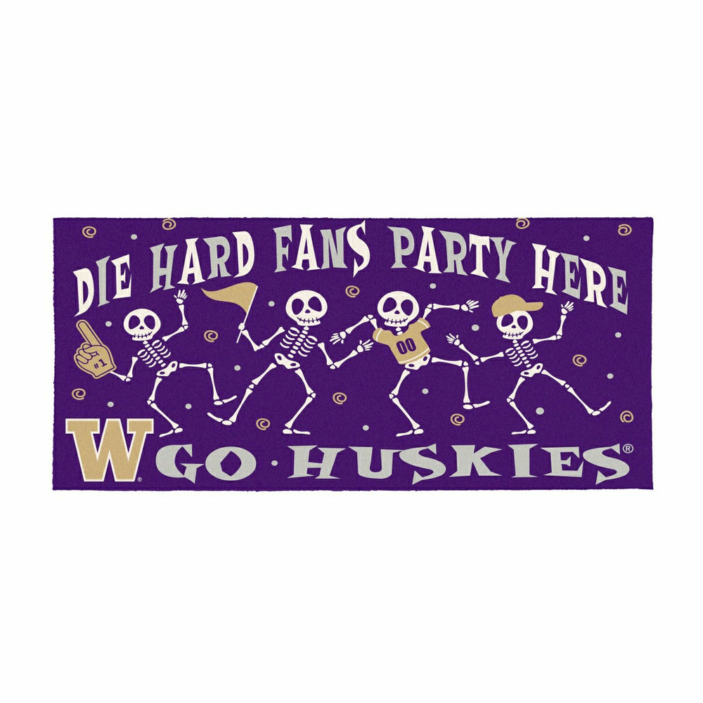 University of Washington Flocked Coir Halloween Sassafras Switch Mat,  - Collegiate