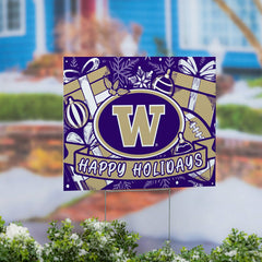 University of Washington Yard Sign, Holiday - Collegiate Home