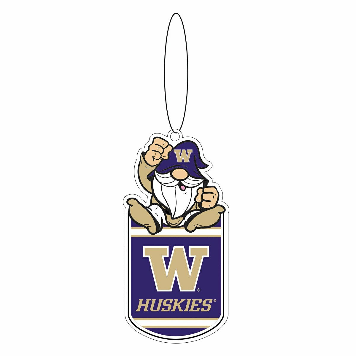 University of Washington Gift Tag Ornament, Gnome Fan - Collegiate Home