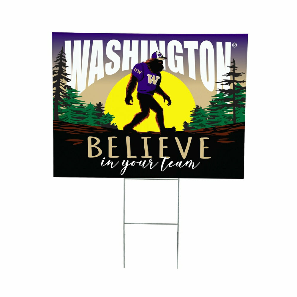 University of Washington Yard Sign, Bigfoot - Collegiate Home