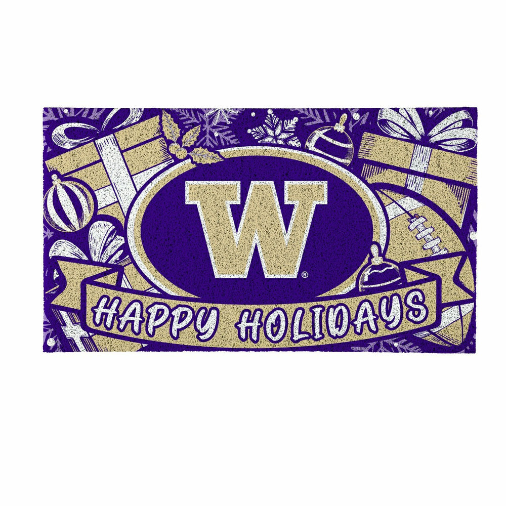 University of Washington Holiday PVC Mat, 28"x16" - Collegiate
