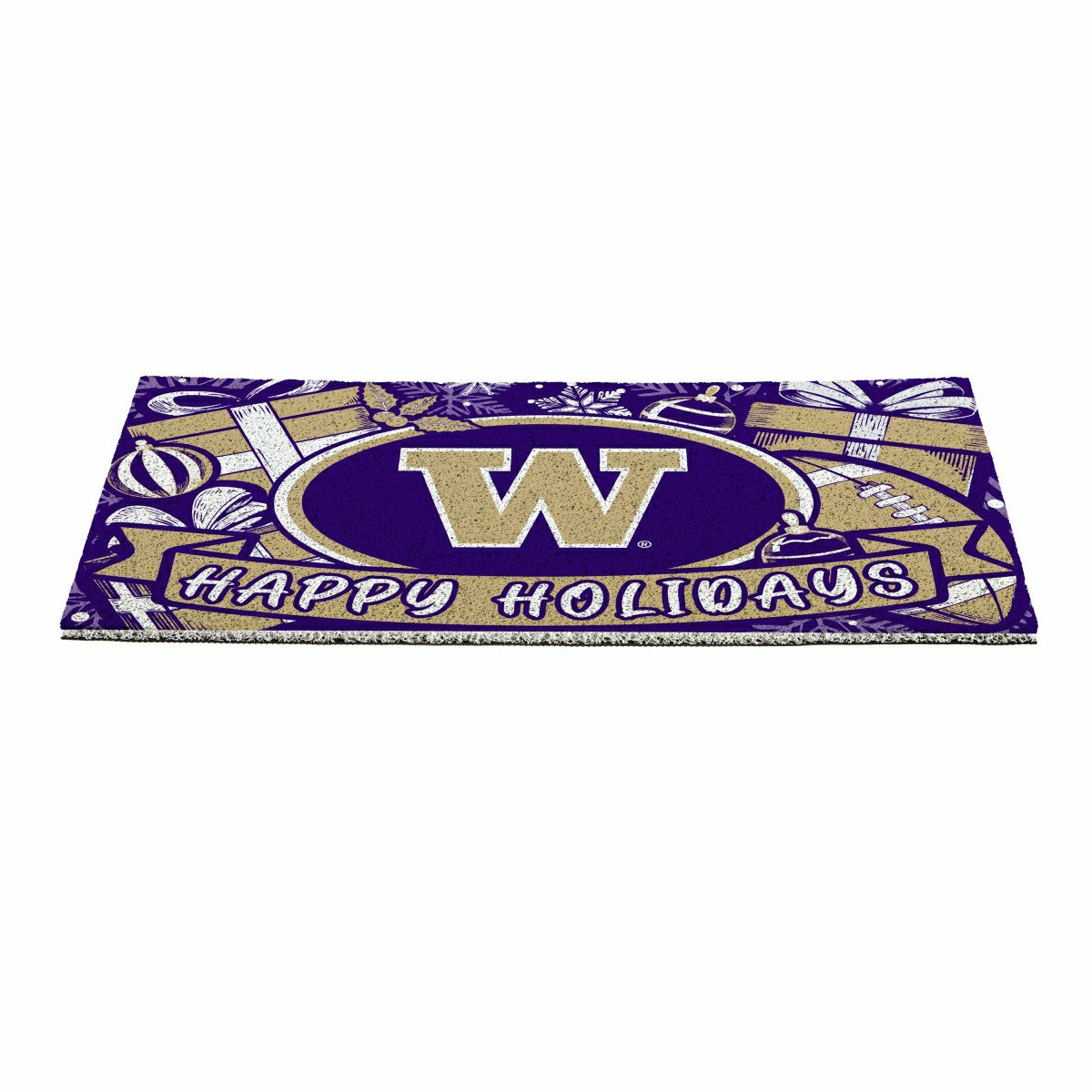 University of Washington Holiday PVC Mat, 28"x16" - Collegiate
