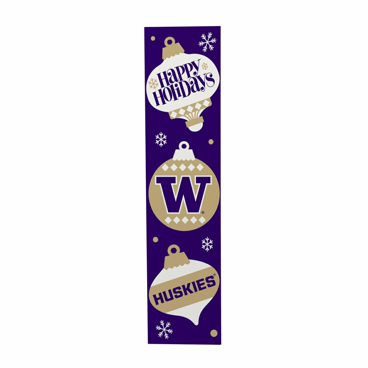 Universitiy of Washington 47" Double Sided Leaner, Christmas - Collegiate Home
