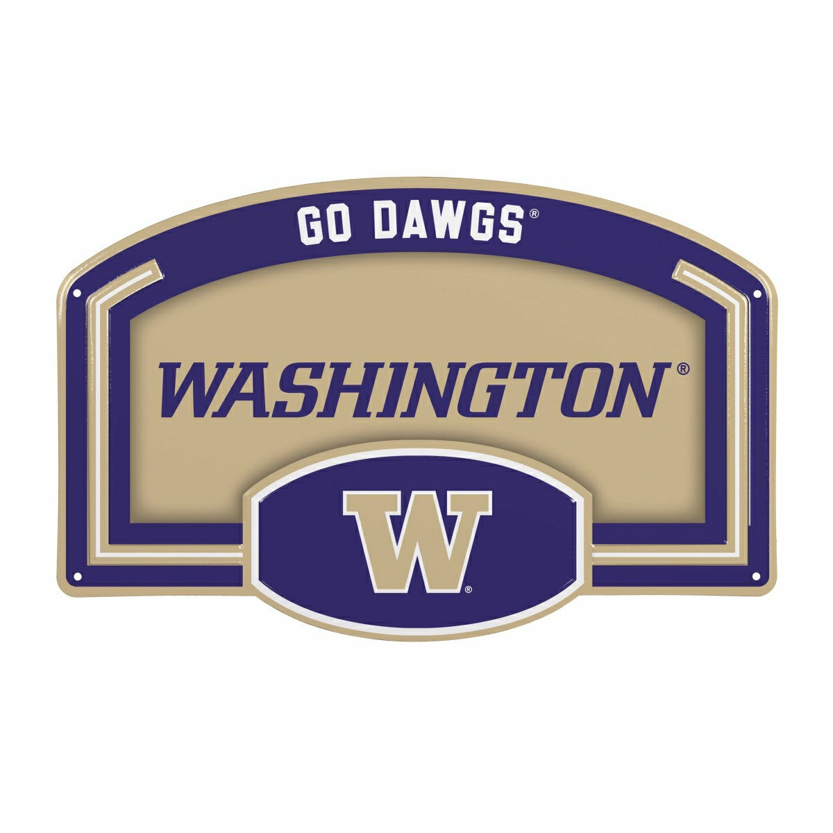 University of Washington USA Embossed Steel Wall Sign, 11" x 17" - Collegiate Home