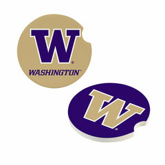 University of Washington Car Coaster Set, 2pc - Collegiate Home