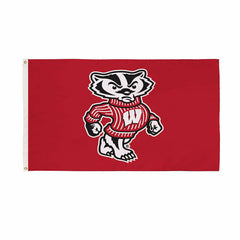 University of Wisconsin-Madison Single Sided Flag w/ 2 Grommets, 3'x5' - Collegiate Home