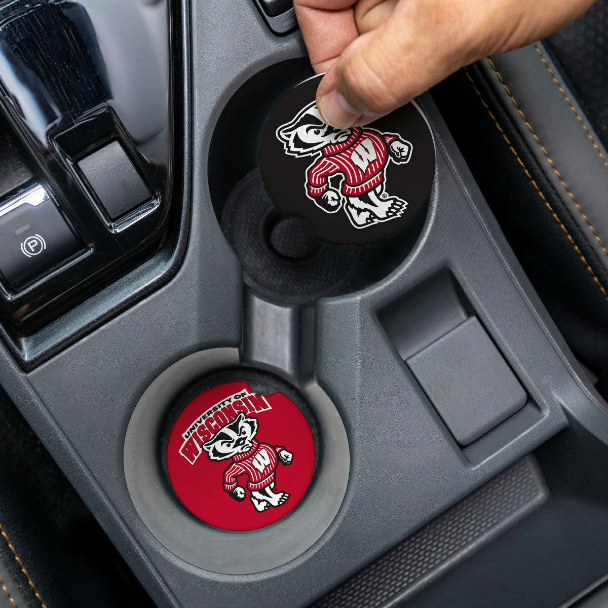University of Wisconsin-Madison Car Coaster Set, 2pc - Collegiate Home