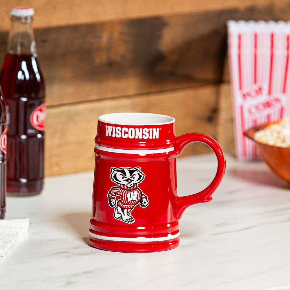 University of Wisconsin-Madison Ceramic Stein Cup, 24oz - Collegiate Home