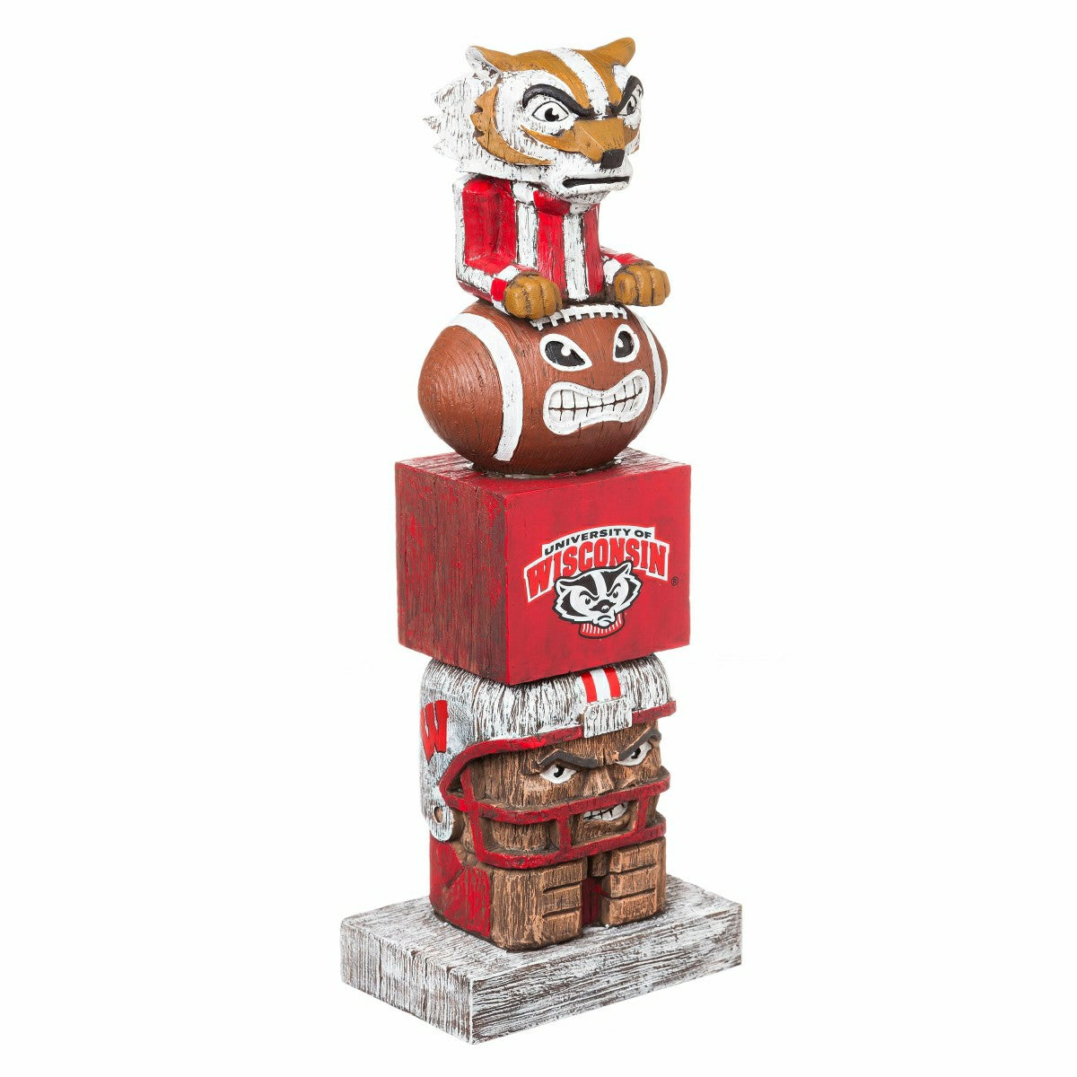 Wisconsin-Madison Badgers Tiki Team Totem Garden Statue - Collegiate Home
