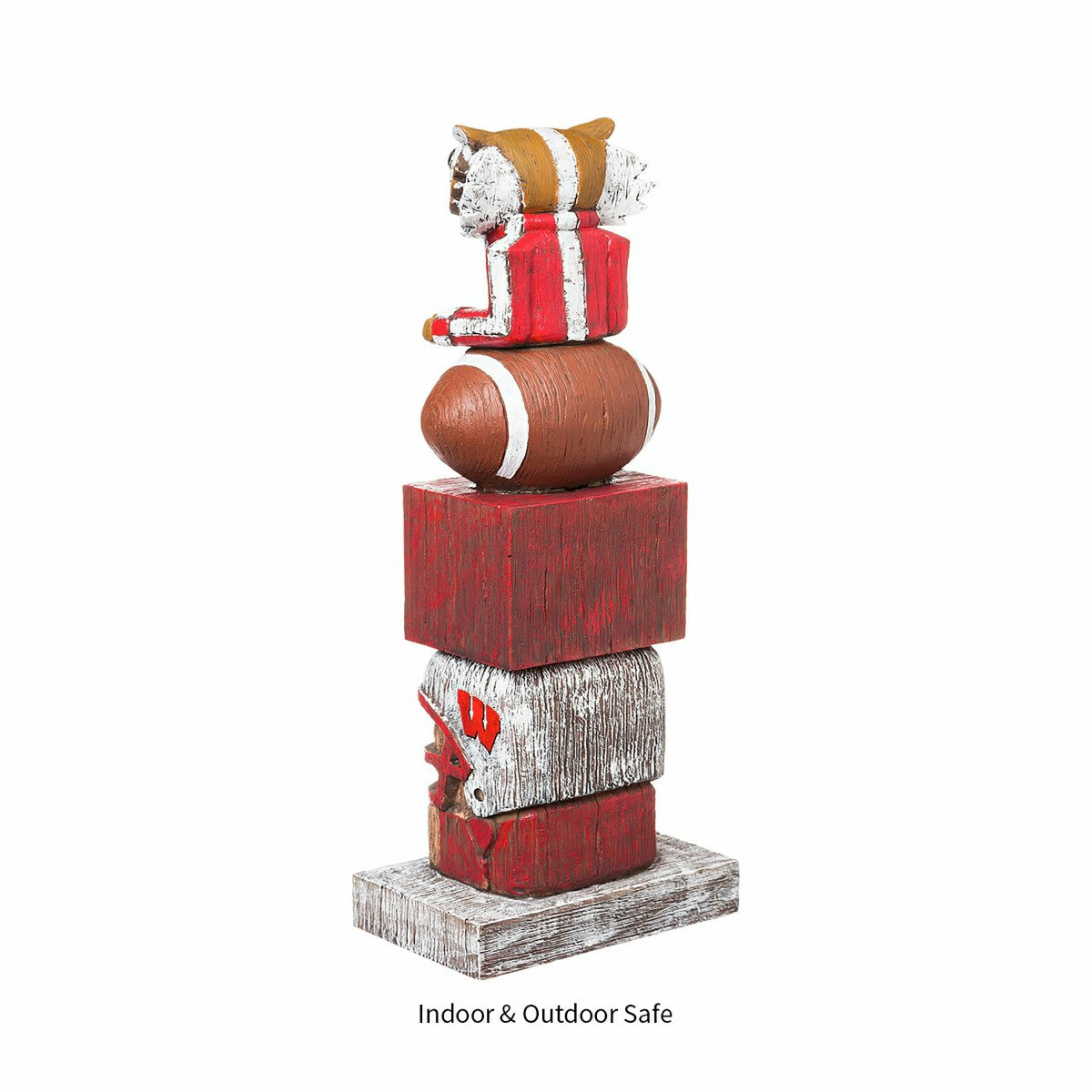 Wisconsin-Madison Badgers Tiki Team Totem Garden Statue - Collegiate Home