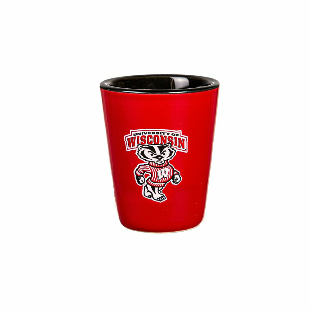 University of Wisconsin-Madison 4-Piece Ceramic and Glass 2oz. Shot Gl - Collegiate Home