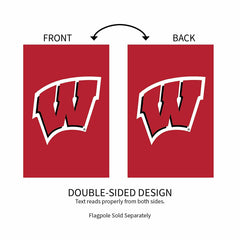 University of Wisconsin-Madison Applique House Flag - Collegiate Home