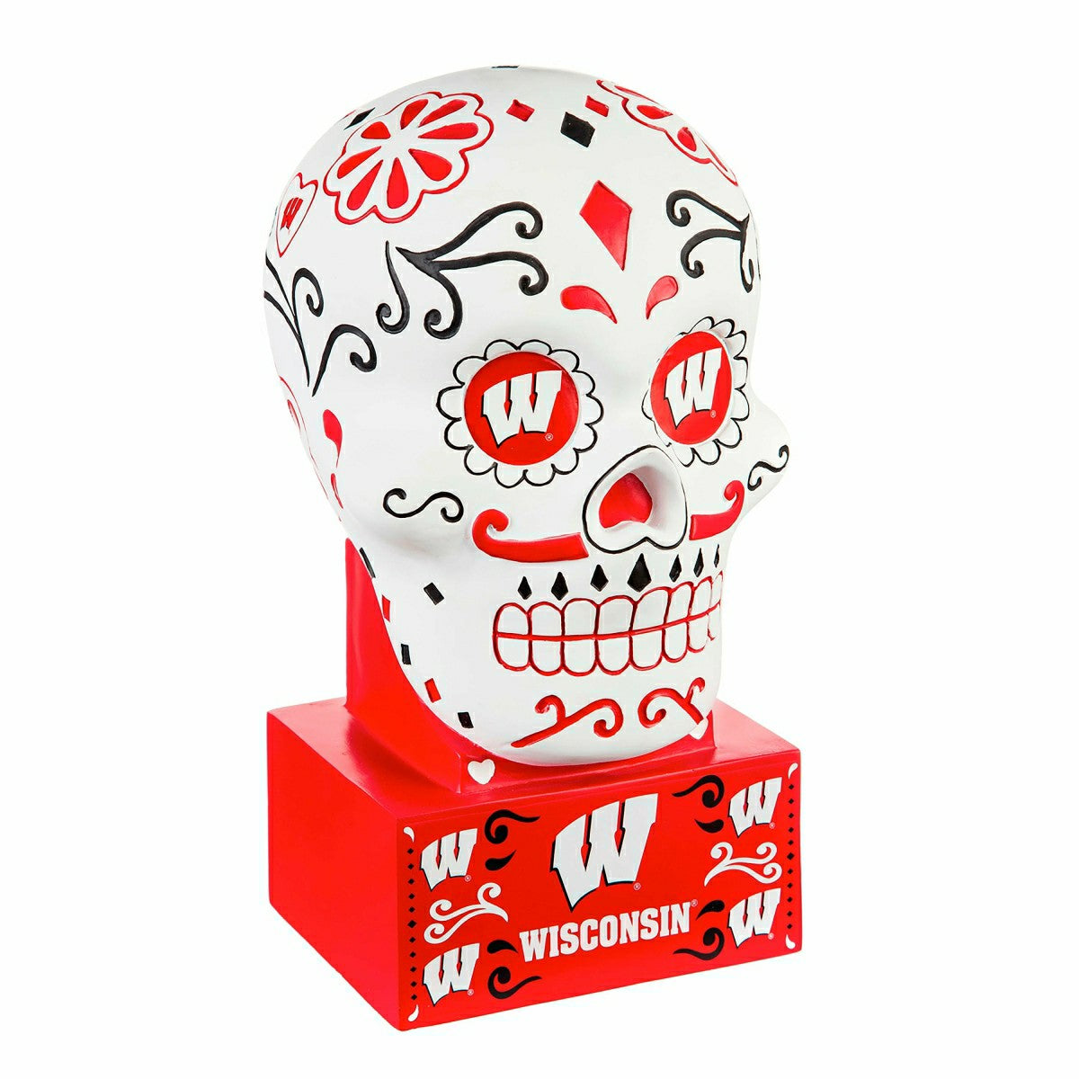 University of Wisconsin-Madison Sugar Skull Statue - Collegiate Home