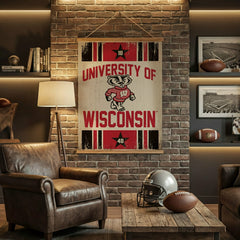 University of Wisconsin-Madison, Canvas Wall Tapestry, Large, 54x36 - Collegiate Home