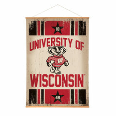 University of Wisconsin-Madison, Canvas Wall Tapestry, Large, 54x36 - Collegiate Home