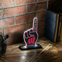 University of Wisconsin-Madison College Foam Finger Desklite LED Décor - Collegiate Home