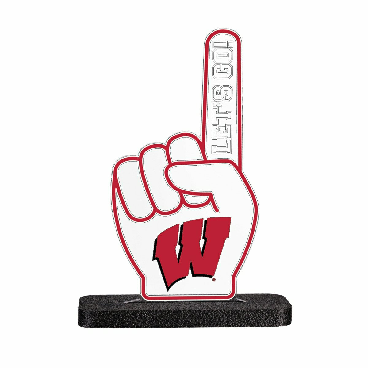 University of Wisconsin-Madison College Foam Finger Desklite LED Décor - Collegiate Home