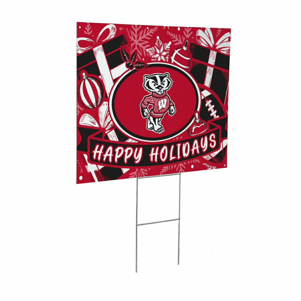 University of Wisconsin-Madison Yard Sign, Holiday - Collegiate Home