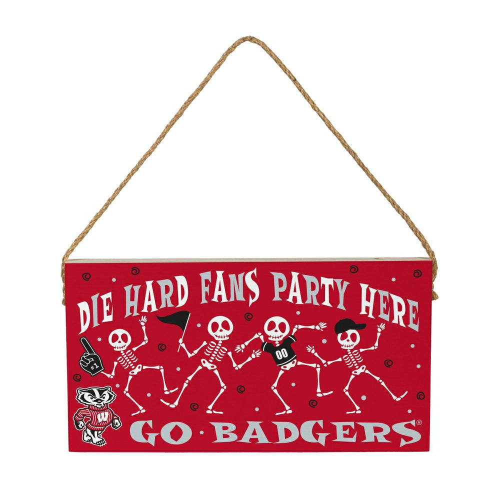 University of Wisconsin-Madison Halloween Wood Wall Sign, 6x11 - Collegiate Home