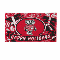 University of Wisconsin-Madison Holiday PVC Mat, 28"x16" - Collegiate