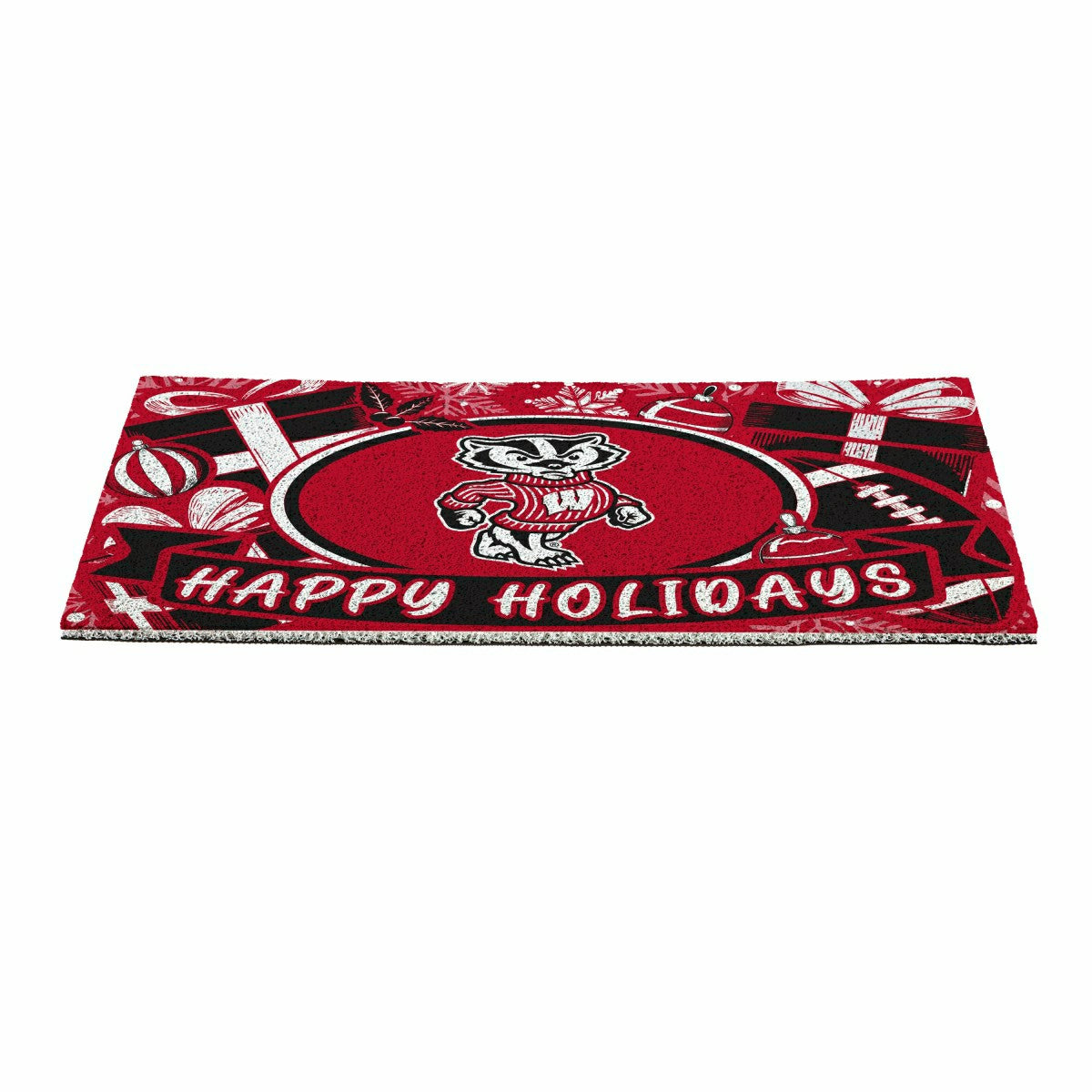 University of Wisconsin-Madison Holiday PVC Mat, 28"x16" - Collegiate